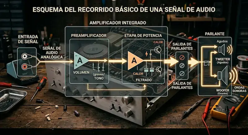 El recorrido de la señal de audio